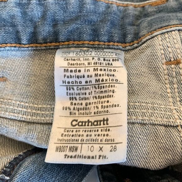 Cathartt traditions fit denim jeans Size 10 10X 28 - Picture 7 of 7